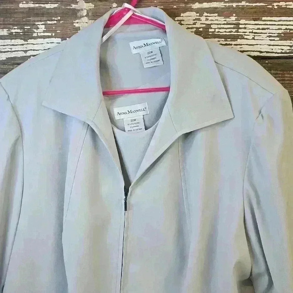Anna Maxwell Jacket and Shell, Women's Plus Size 22W, Vintage - Picture 5 of 6